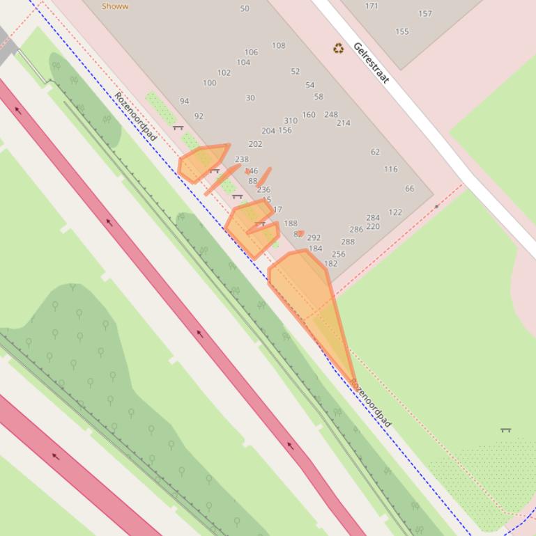 Kaart van postcodegebied 1079MW.