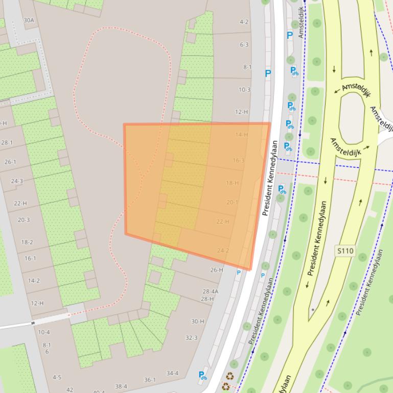 Kaart van postcodegebied 1079NC.