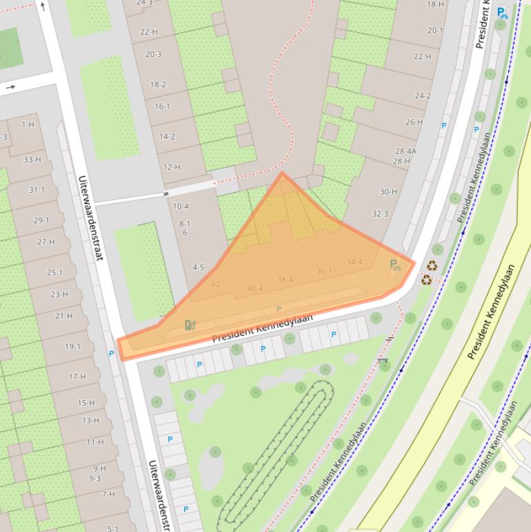 Kaart van postcodegebied 1079NE.