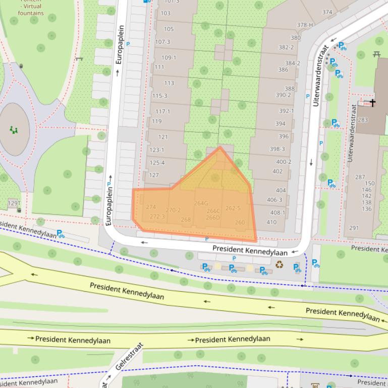 Kaart van postcodegebied 1079NX.