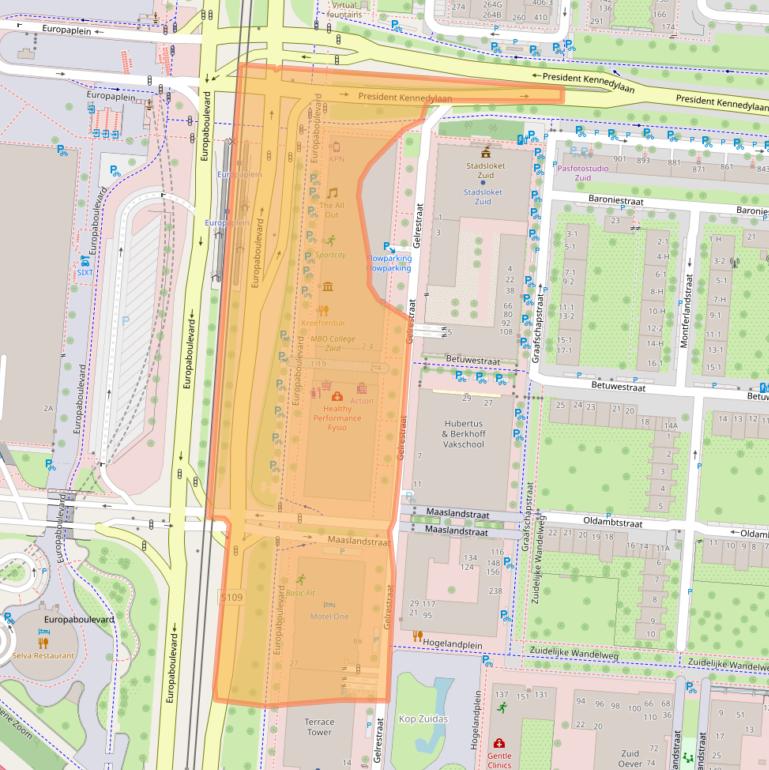 Kaart van postcodegebied 1079PC.