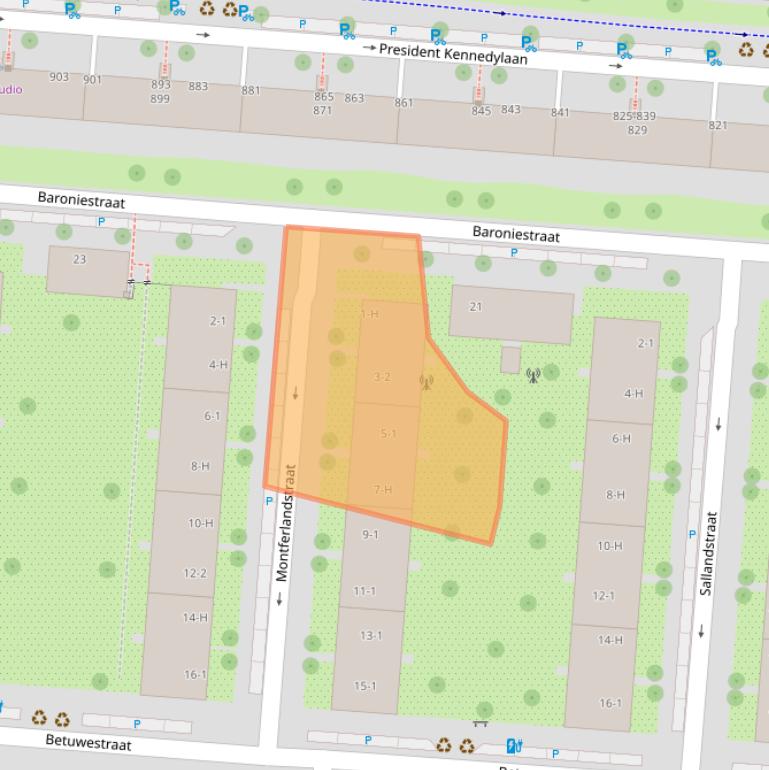 Kaart van postcodegebied 1079PG.