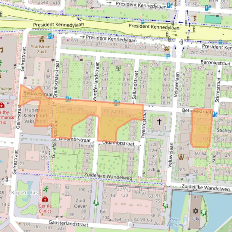 Kaart van postcodegebied 1079PR.