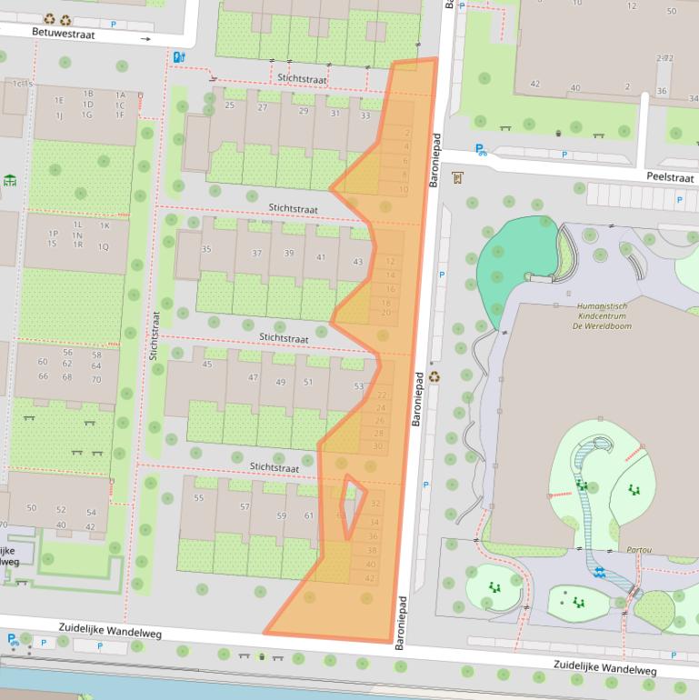 Kaart van postcodegebied 1079RG.