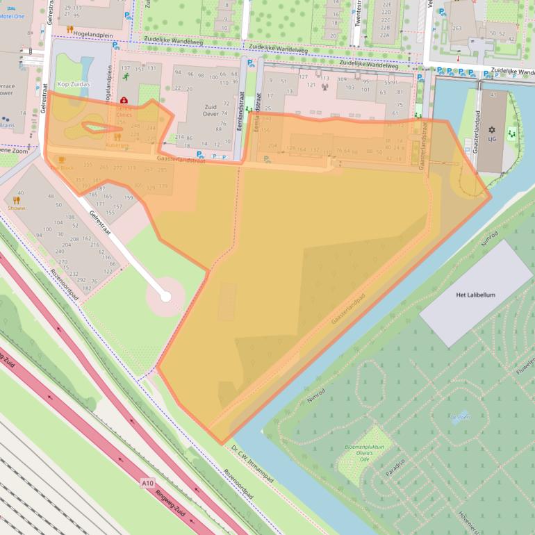 Kaart van postcodegebied 1079RH.