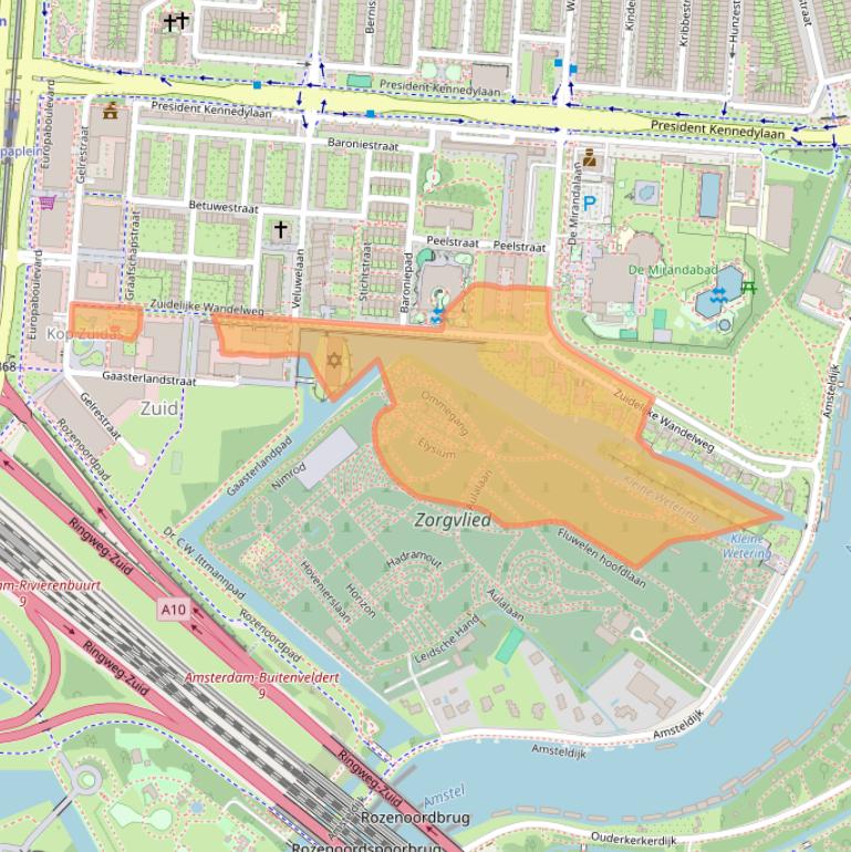 Kaart van postcodegebied 1079RK.