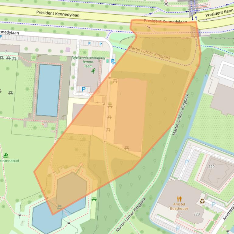 Kaart van postcodegebied 1079RL.