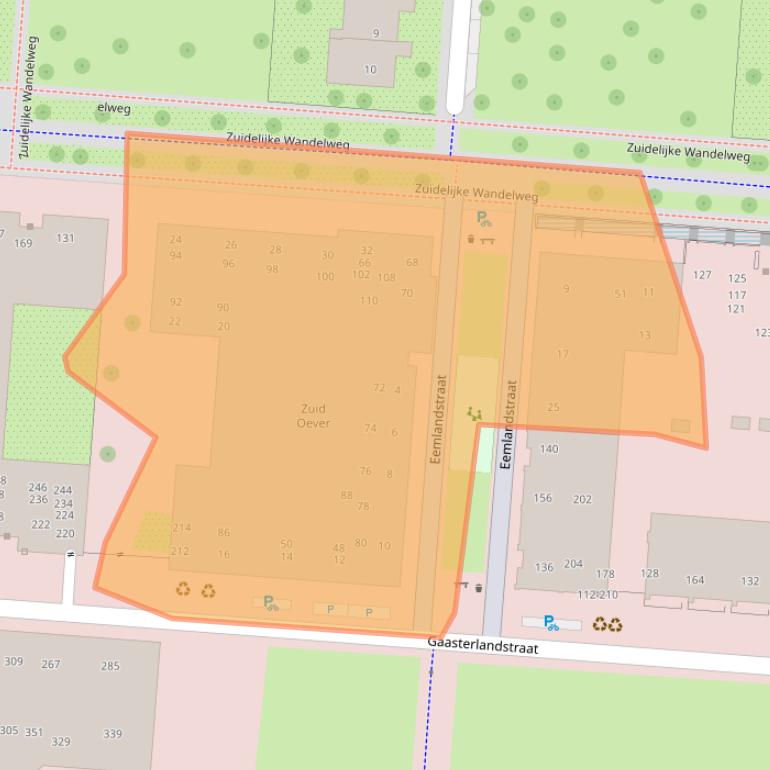 Kaart van postcodegebied 1079RM.