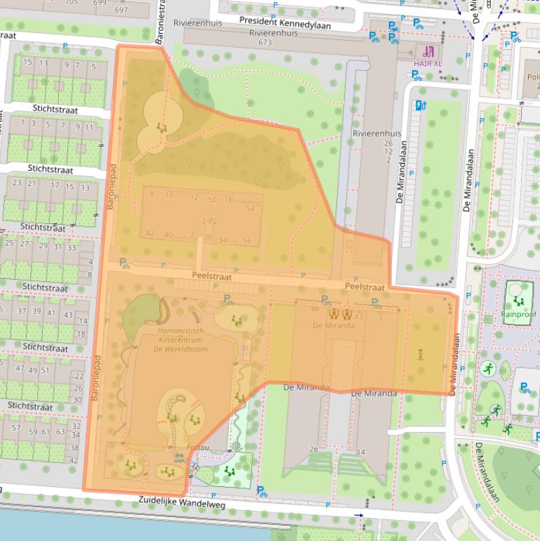 Kaart van postcodegebied 1079RN.