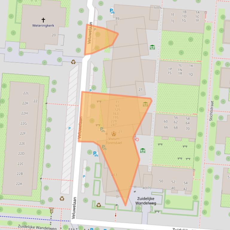 Kaart van postcodegebied 1079RW.