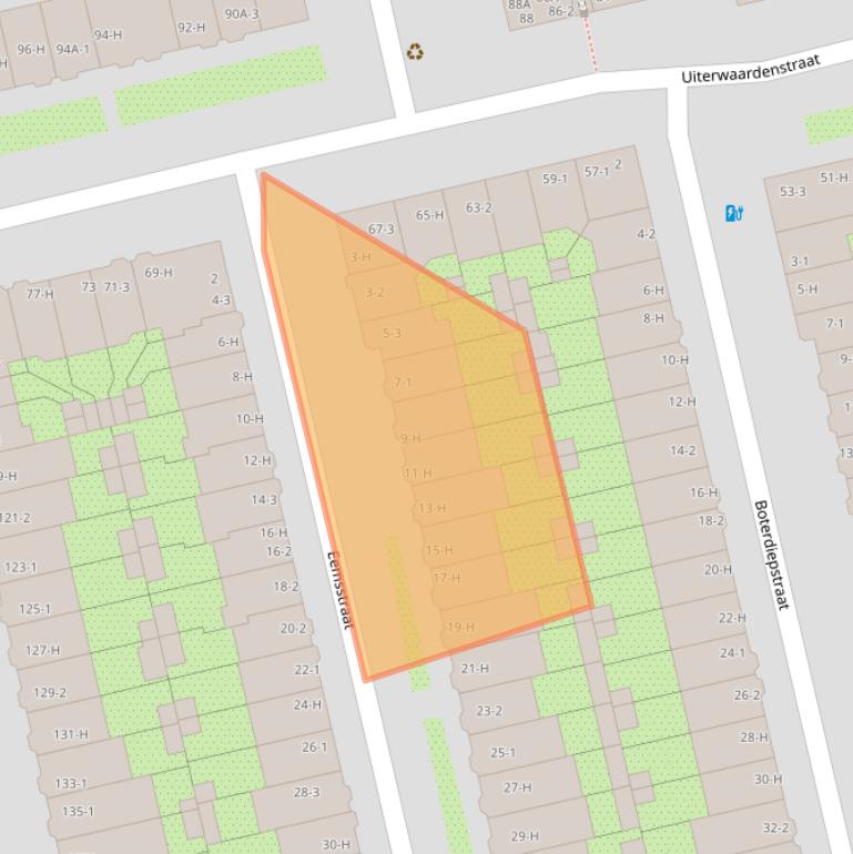 Kaart van postcodegebied 1079TB.