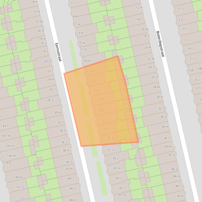 Kaart van postcodegebied 1079TC.