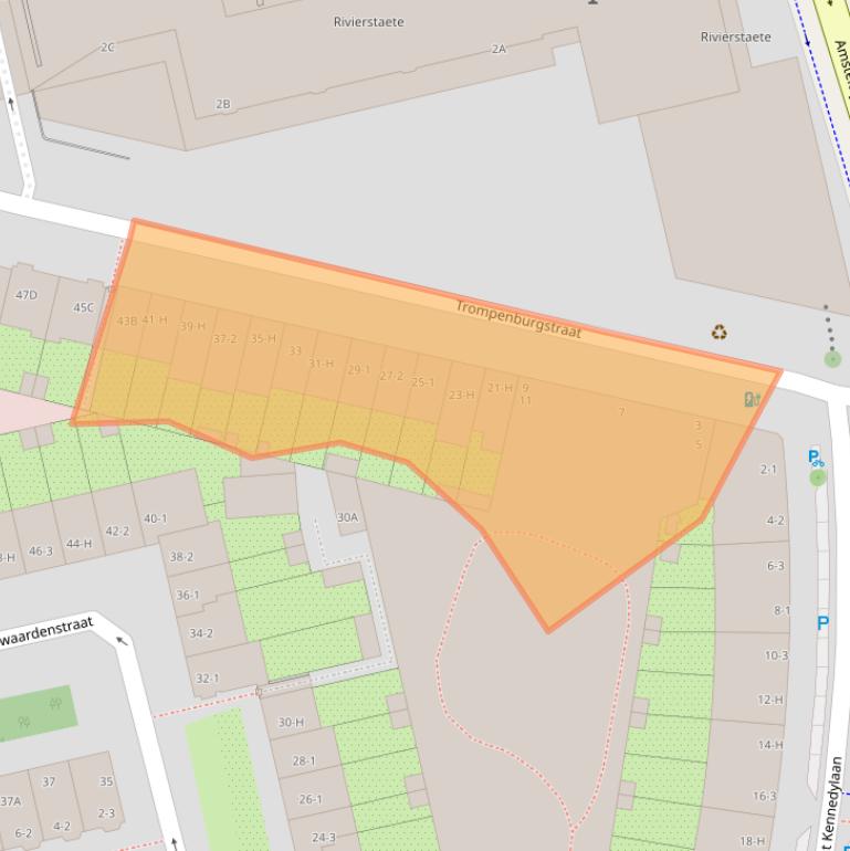 Kaart van postcodegebied 1079TM.