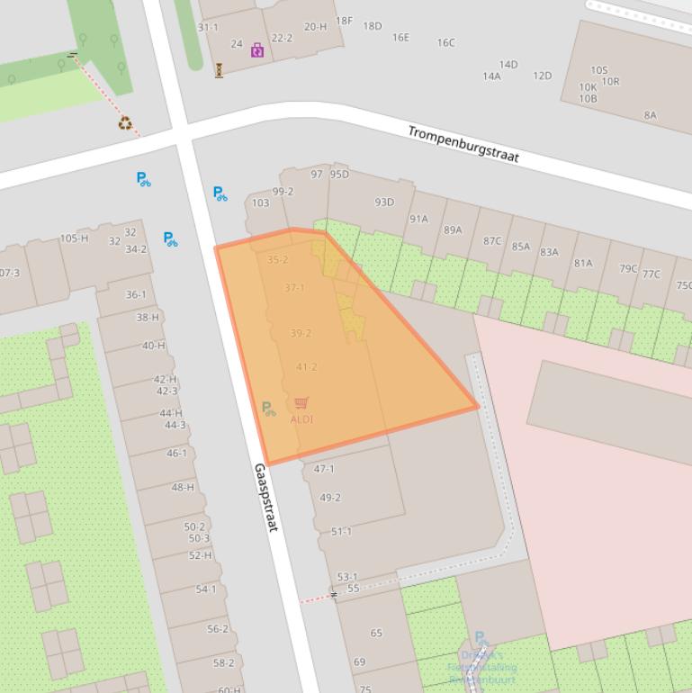 Kaart van postcodegebied 1079VC.