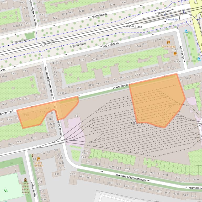 Kaart van postcodegebied 1079VH.