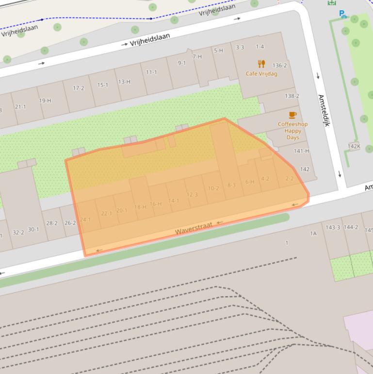 Kaart van postcodegebied 1079VL.