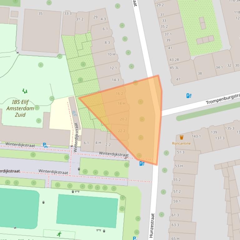 Kaart van postcodegebied 1079WD.
