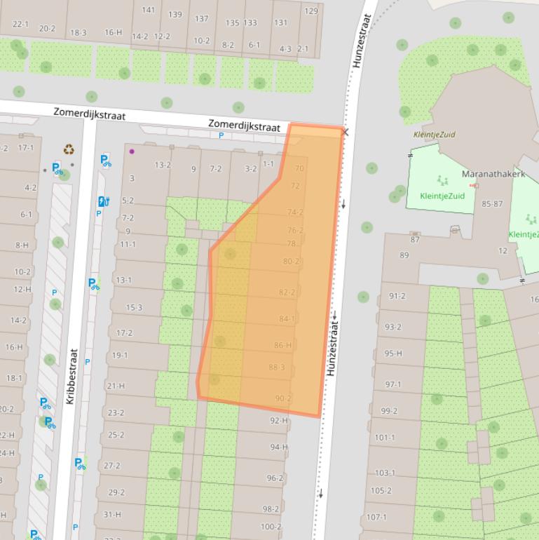 Kaart van postcodegebied 1079WE.