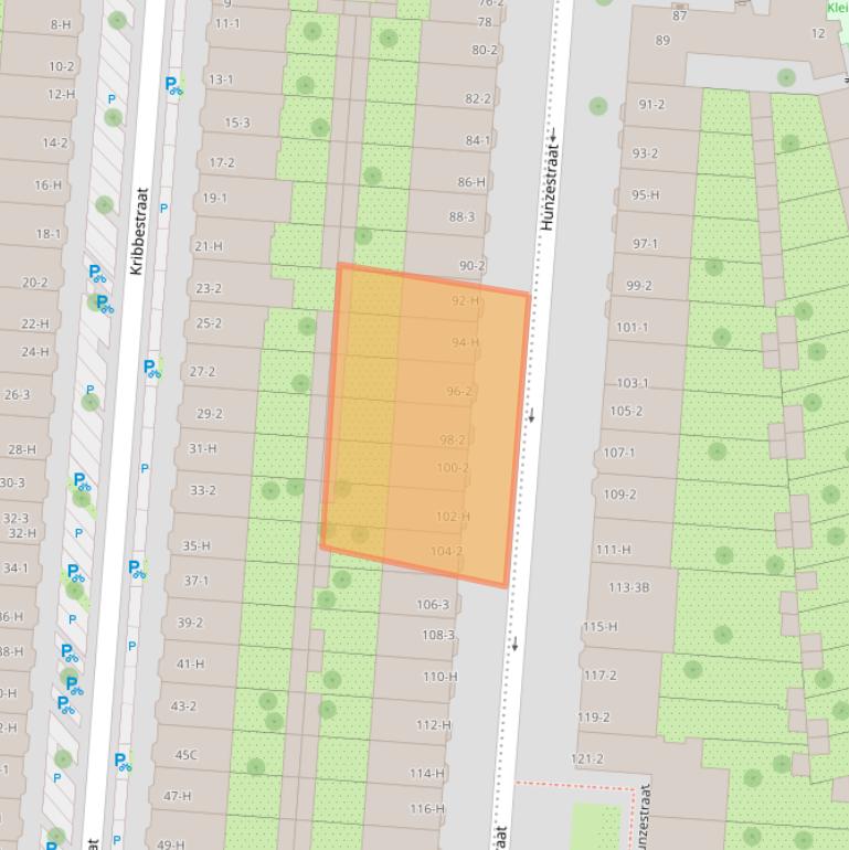 Kaart van postcodegebied 1079WG.