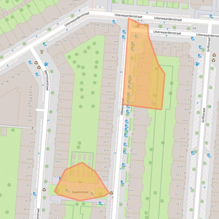 Kaart van postcodegebied 1079ZG.