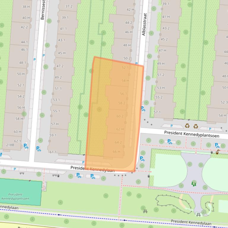 Kaart van postcodegebied 1079ZP.