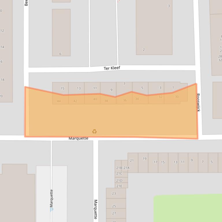 Kaart van postcodegebied 1081AH.