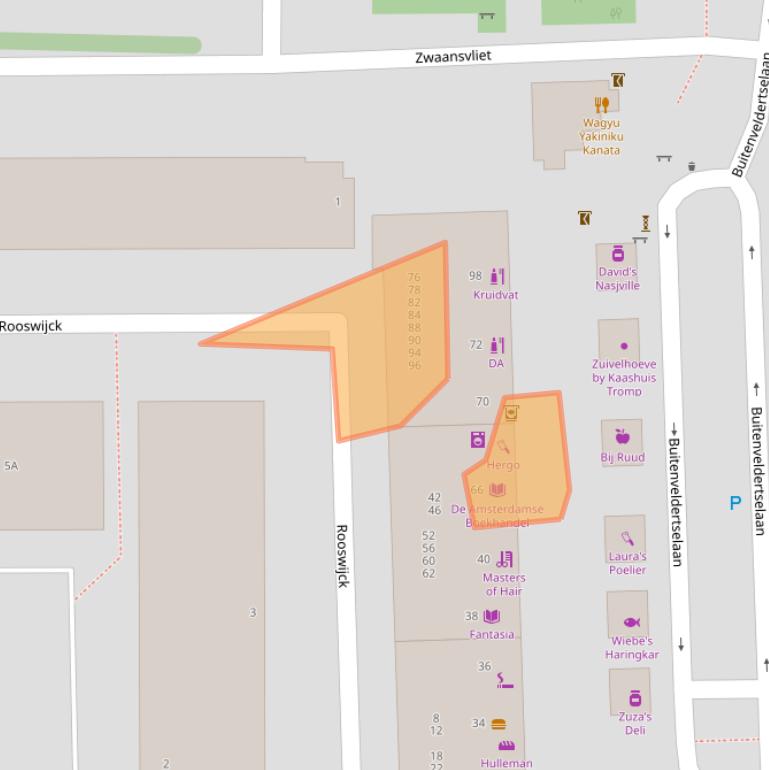 Kaart van postcodegebied 1081AL.