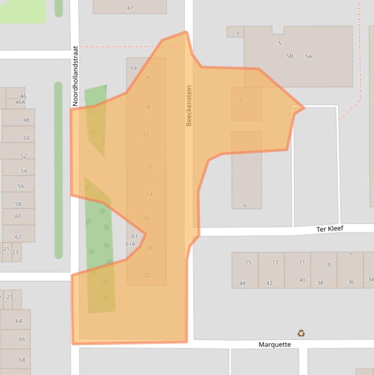 Kaart van postcodegebied 1081AN.