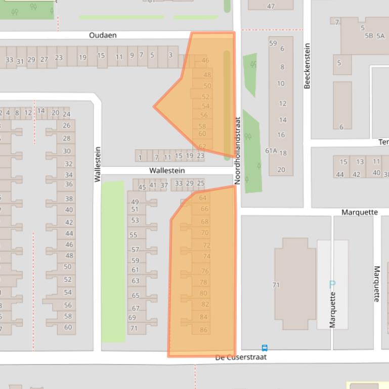 Kaart van postcodegebied 1081AV.