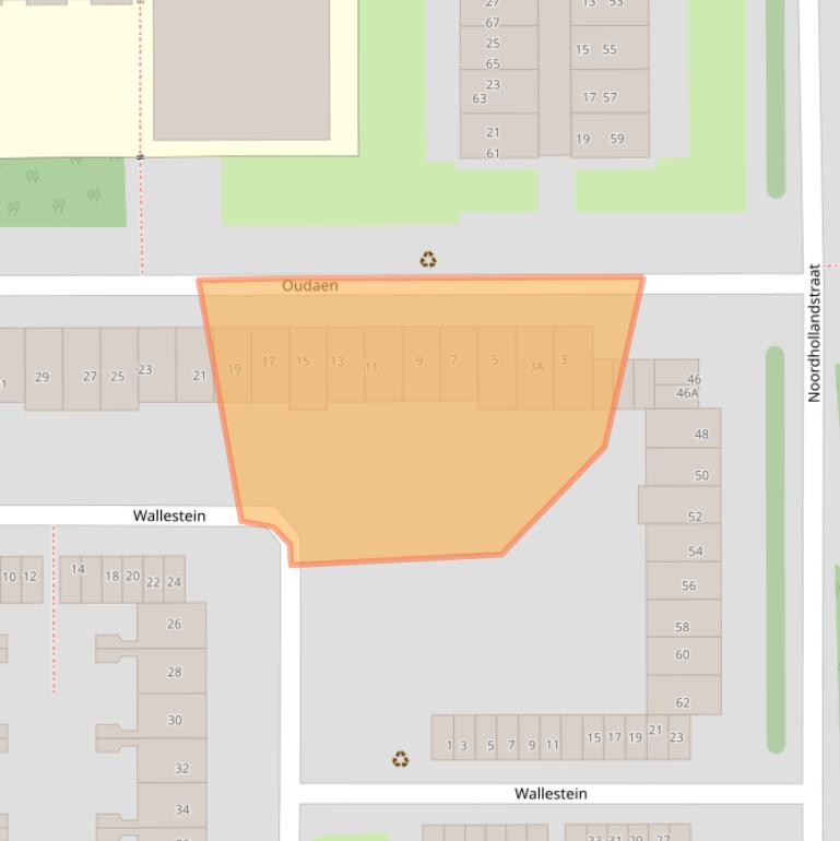 Kaart van postcodegebied 1081BA.