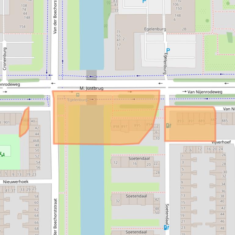 Kaart van postcodegebied 1081BH.