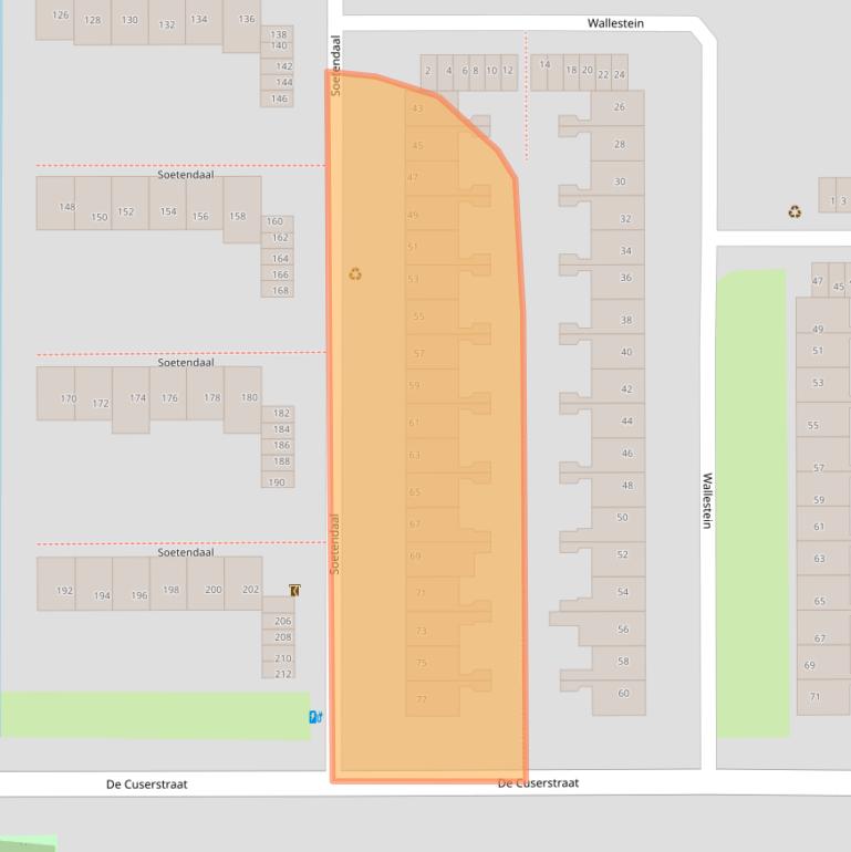 Kaart van postcodegebied 1081BN.