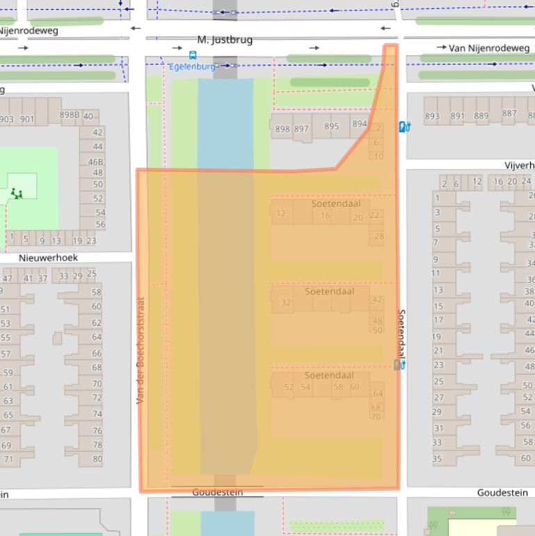 Kaart van postcodegebied 1081BP.