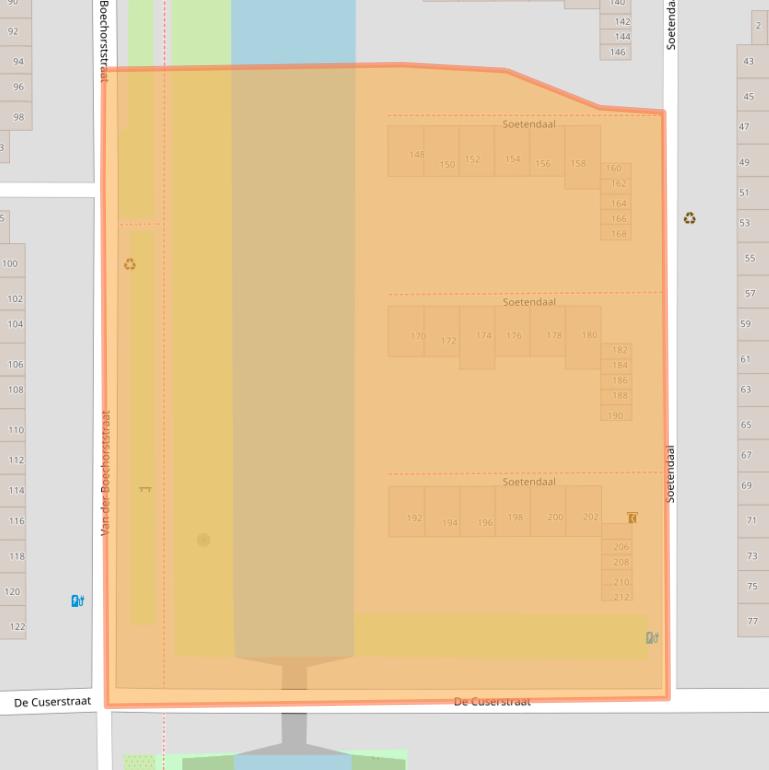 Kaart van postcodegebied 1081BS.
