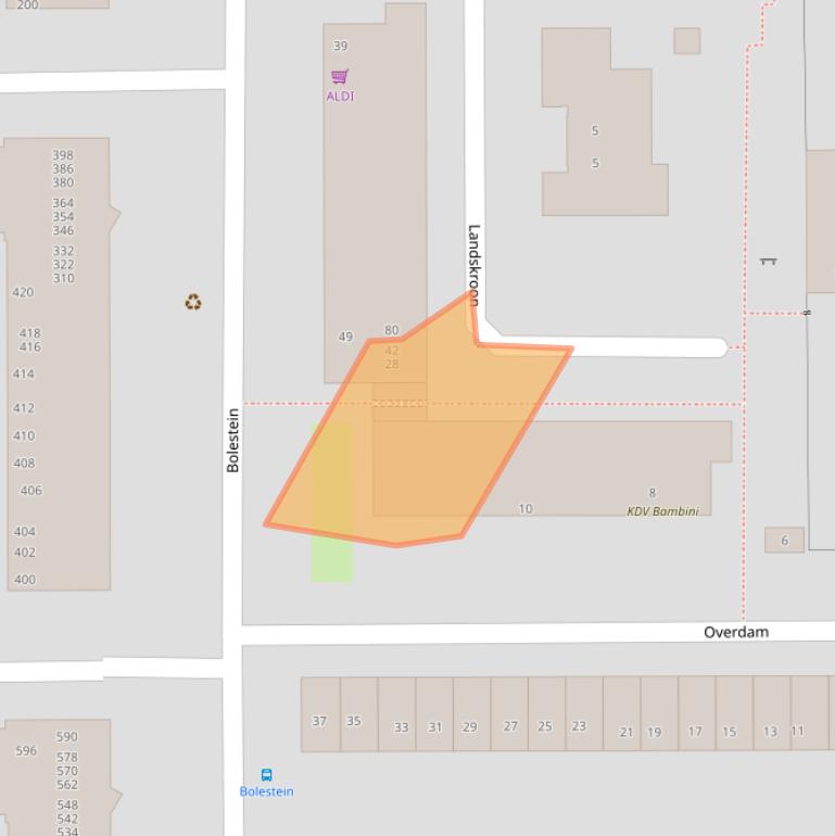 Kaart van postcodegebied 1081CC.