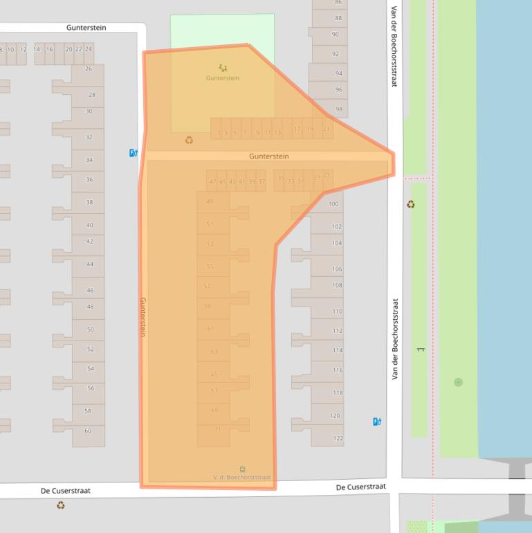 Kaart van postcodegebied 1081CH.