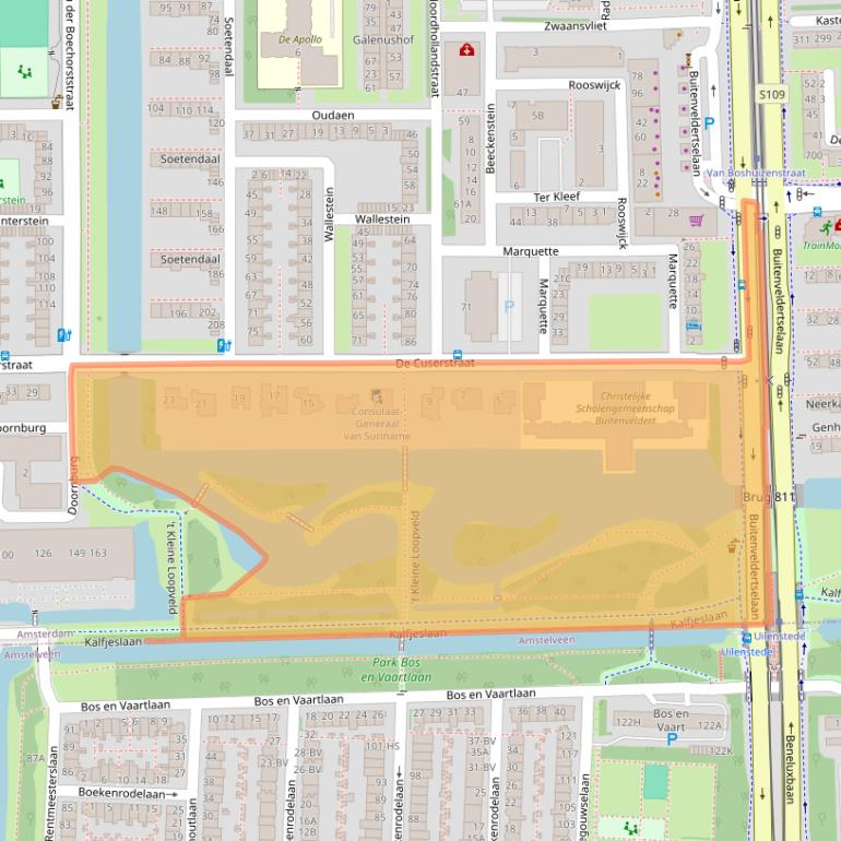 Kaart van postcodegebied 1081CK.