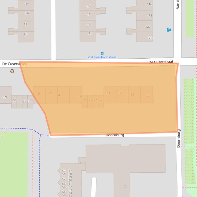 Kaart van postcodegebied 1081CL.