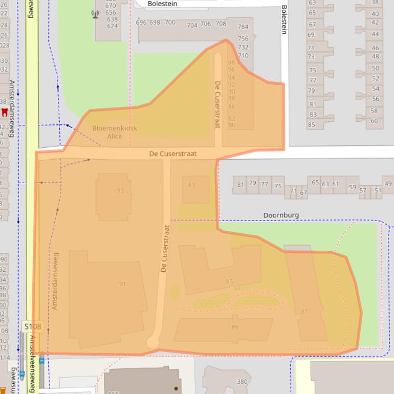 Kaart van postcodegebied 1081CN.