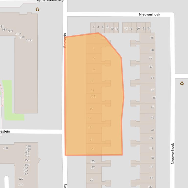 Kaart van postcodegebied 1081CP.