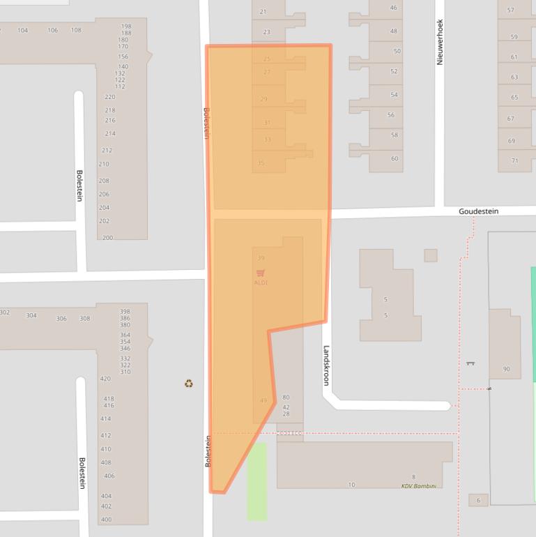 Kaart van postcodegebied 1081CR.