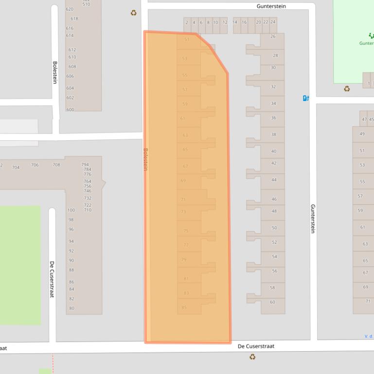 Kaart van postcodegebied 1081CS.