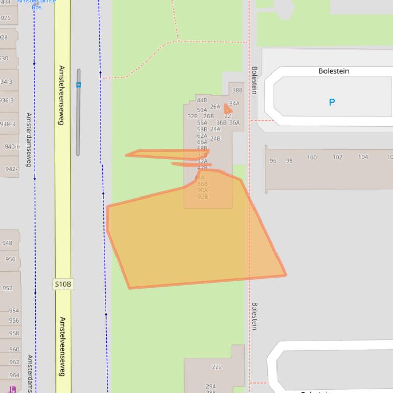 Kaart van postcodegebied 1081CW.