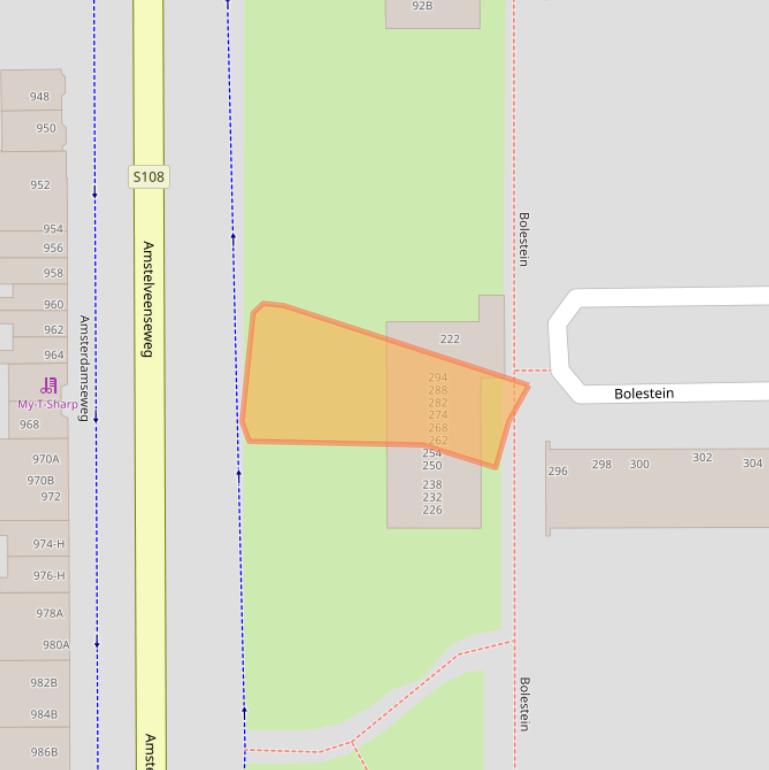 Kaart van postcodegebied 1081EC.