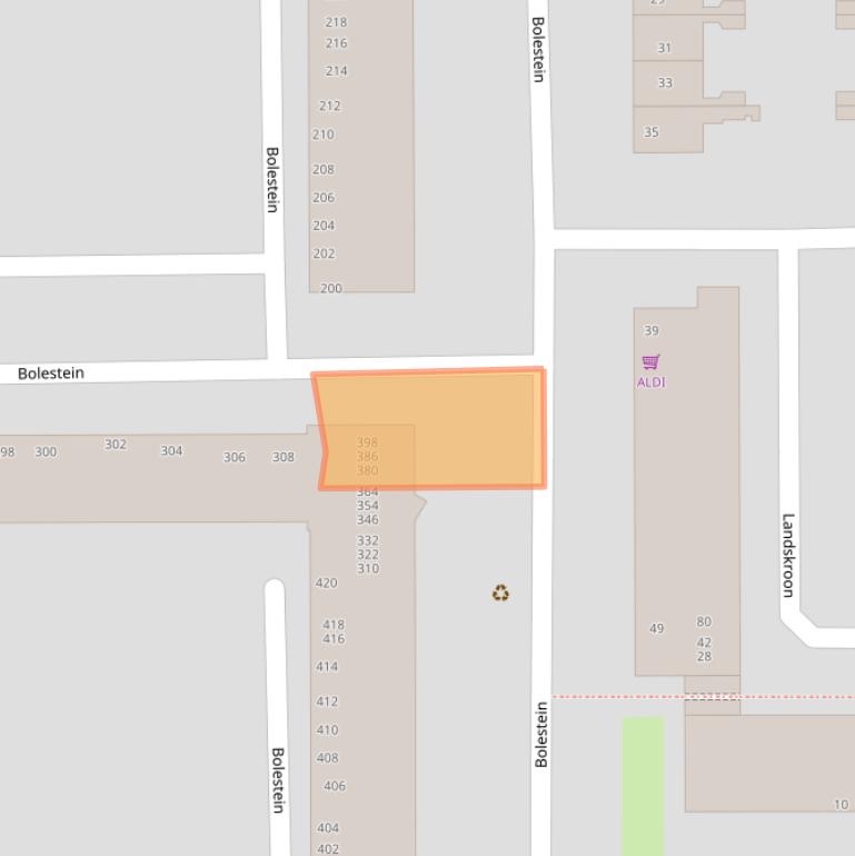 Kaart van postcodegebied 1081EG.