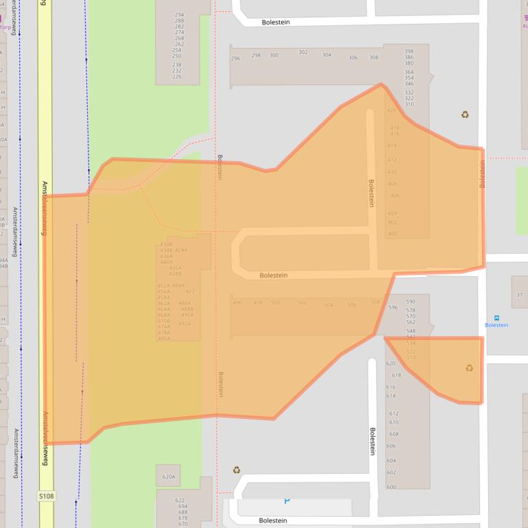 Kaart van postcodegebied 1081EH.