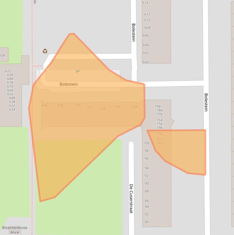 Kaart van postcodegebied 1081EN.
