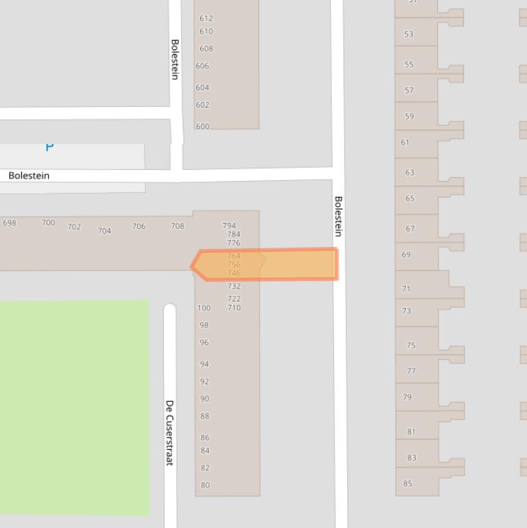 Kaart van postcodegebied 1081EP.