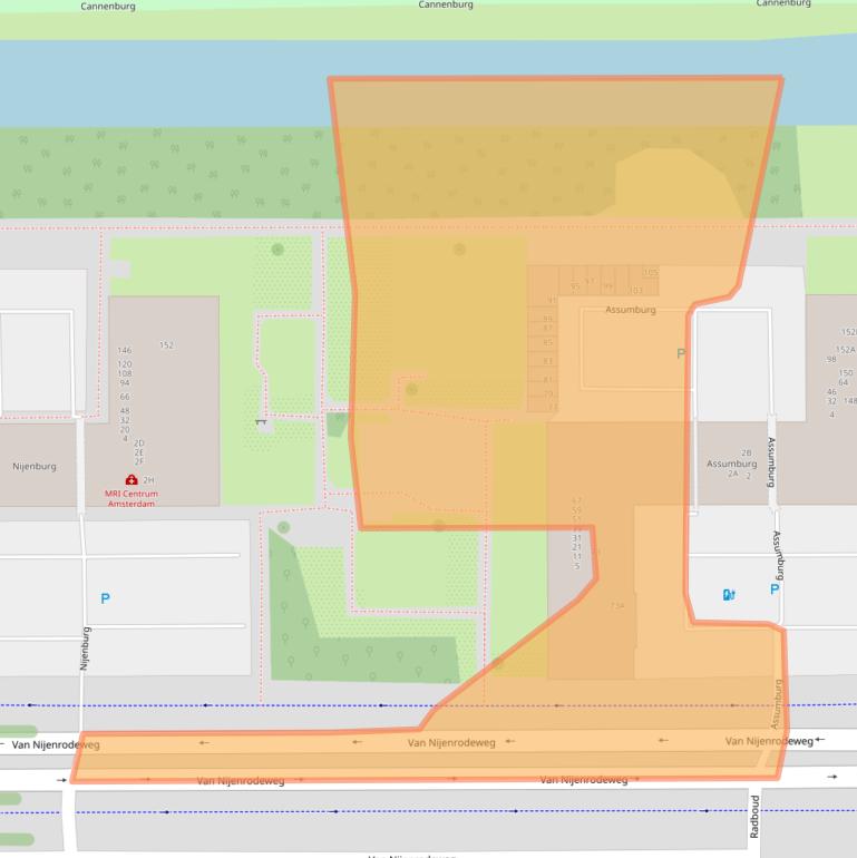 Kaart van postcodegebied 1081GB.