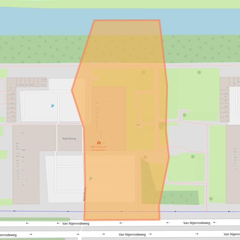 Kaart van postcodegebied 1081GG.
